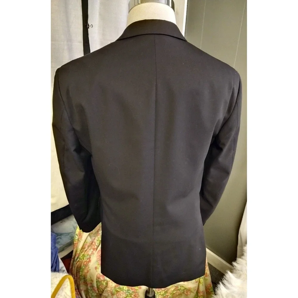READ Pronto Uomo Platinum Blazer Men 40R 42 Black Wool 2 Button Jacket Coat